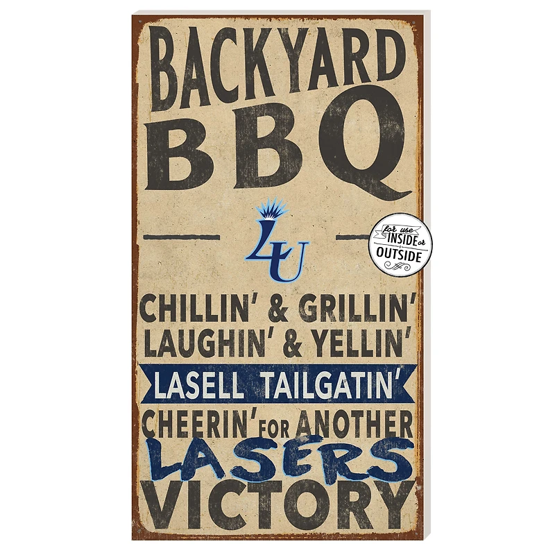 Lasell Lasers 11" x 20" Indoor/Outdoor BBQ Sign