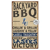 Lasell Lasers 11" x 20" Indoor/Outdoor BBQ Sign