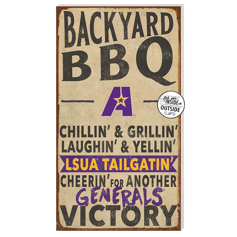 LSUA Generals 11" x 20" Indoor/Outdoor BBQ Sign