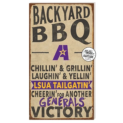 LSUA Generals 11" x 20" Indoor/Outdoor BBQ Sign