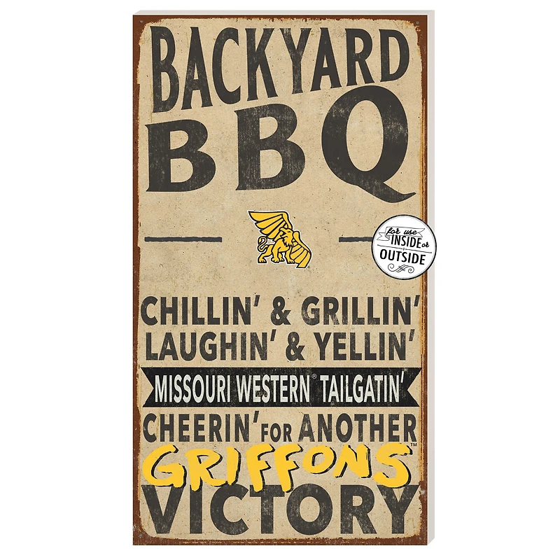 Missouri Western State Griffons 11" x 20" Indoor/Outdoor BBQ Sign