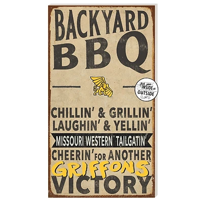 Missouri Western State Griffons 11" x 20" Indoor/Outdoor BBQ Sign
