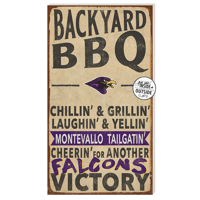 Montevallo Falcons 11" x 20" Indoor/Outdoor BBQ Sign