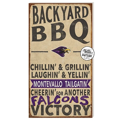 Montevallo Falcons 11" x 20" Indoor/Outdoor BBQ Sign