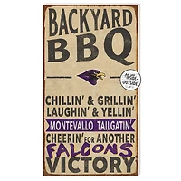 Montevallo Falcons 11" x 20" Indoor/Outdoor BBQ Sign