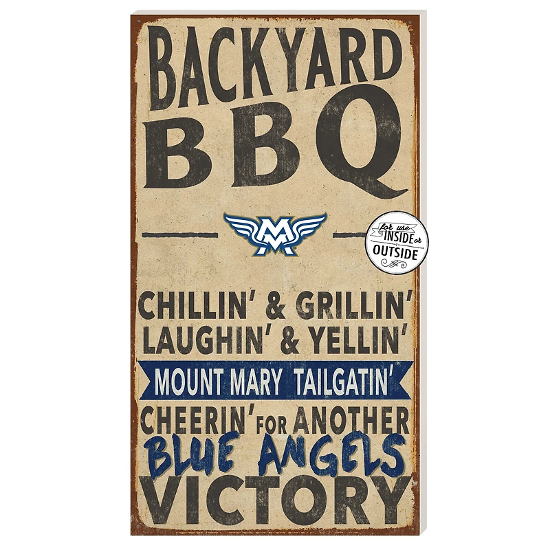 Mount Mary Blue Angels 11" x 20" Indoor/Outdoor BBQ Sign