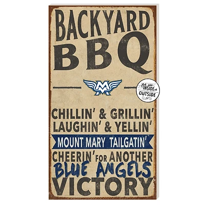Mount Mary Blue Angels 11" x 20" Indoor/Outdoor BBQ Sign