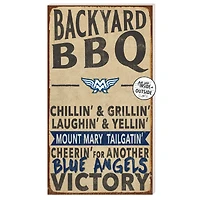 Mount Mary Blue Angels 11" x 20" Indoor/Outdoor BBQ Sign