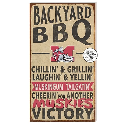 Muskingum Muskies 11" x 20" Indoor/Outdoor BBQ Sign