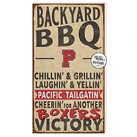 Pacific Boxers 11" x 20" Indoor/Outdoor BBQ Sign