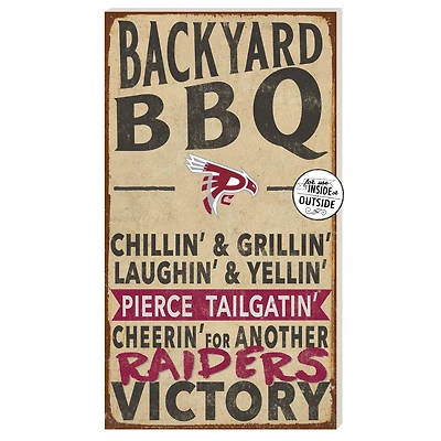 Pierce College Raiders 11" x 20" Indoor/Outdoor BBQ Sign