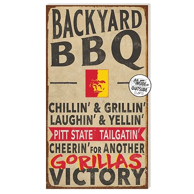 Pittsburg State Gorillas 11" x 20" Indoor/Outdoor BBQ Sign