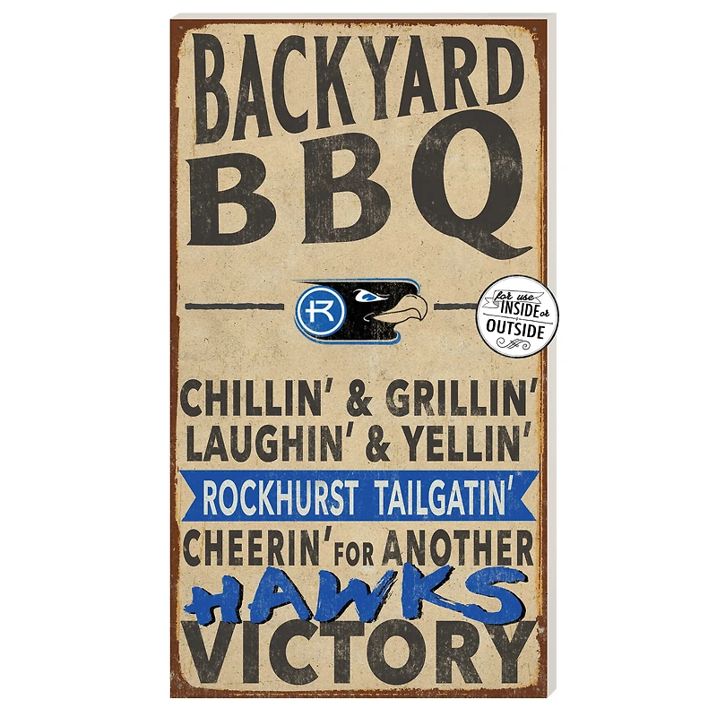 Rockhurst Hawks 11" x 20" Indoor/Outdoor BBQ Sign