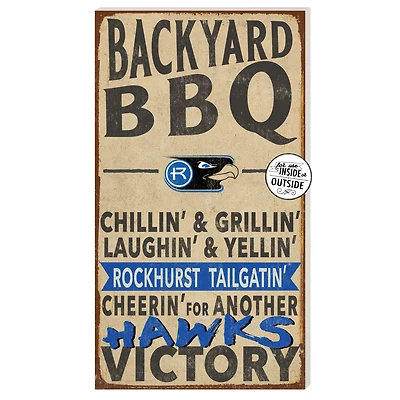 Rockhurst Hawks 11" x 20" Indoor/Outdoor BBQ Sign
