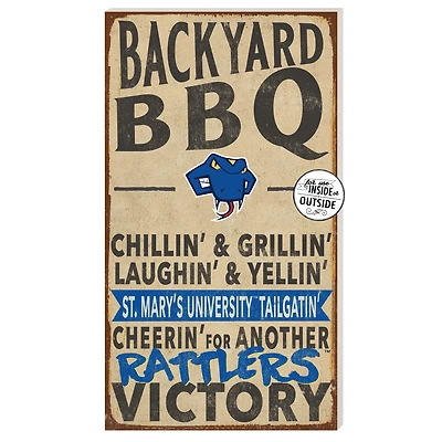 St. Mary's University Rattlers 11" x 20" Indoor/Outdoor BBQ Sign