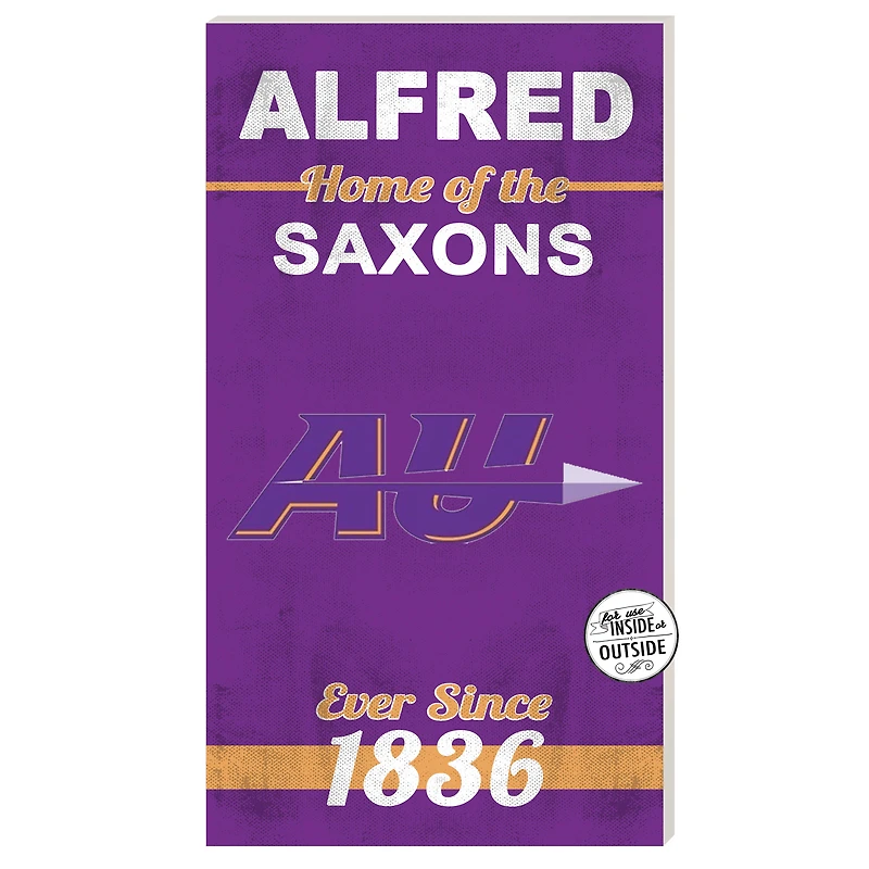 Alfred University Saxons 11" x 20" Indoor/Outdoor Home Of The Sign