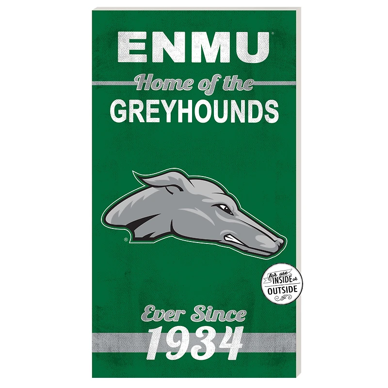 Eastern New Mexico Greyhounds 11" x 20" Indoor/Outdoor Home Of The Sign