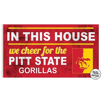 Pittsburg State Gorillas 11" x 20" Indoor/Outdoor In This House Sign