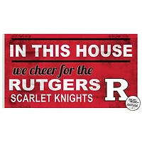 Rutgers Scarlet Knights 11" x 20" Indoor/Outdoor In This House Sign