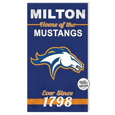 Milton Academy Mustangs 11" x 20" Indoor/Outdoor Home Of The Sign