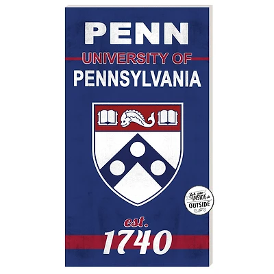 Pennsylvania Quakers 11" x 20" Indoor/Outdoor Home Of The Sign