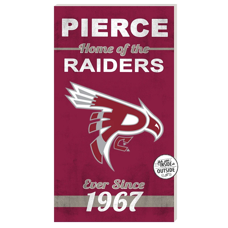 Pierce College Raiders 11" x 20" Indoor/Outdoor Home Of The Sign