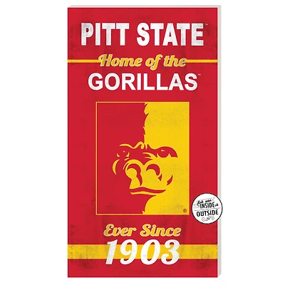 Pittsburg State Gorillas 11" x 20" Indoor/Outdoor Home Of The Sign