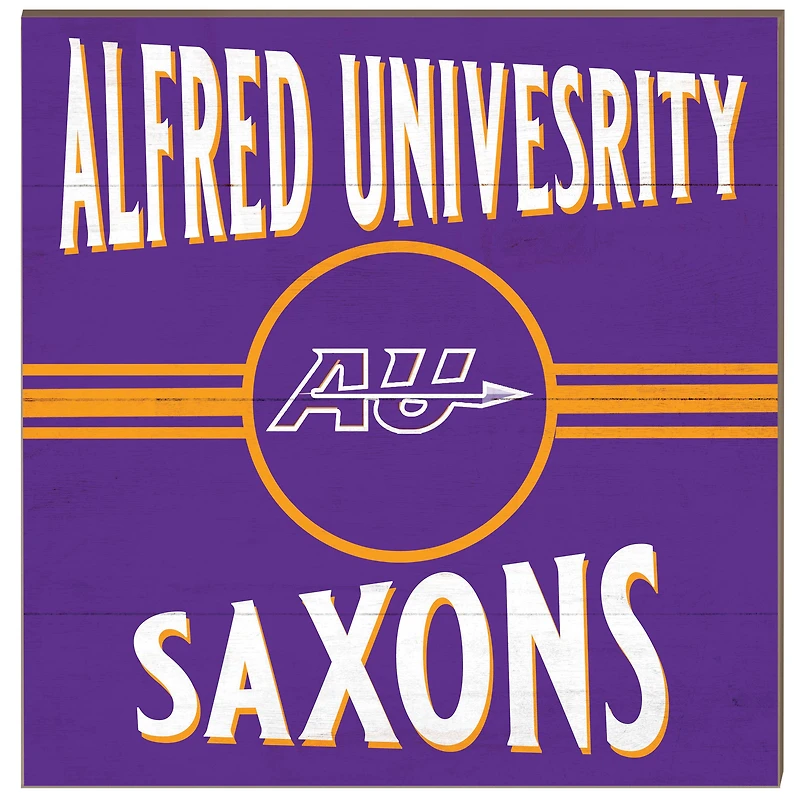 Alfred University Saxons 10'' x 10'' Retro Team Sign