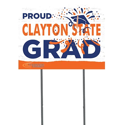 Clayton State Lakers 18" x 24" Grad Yard Sign