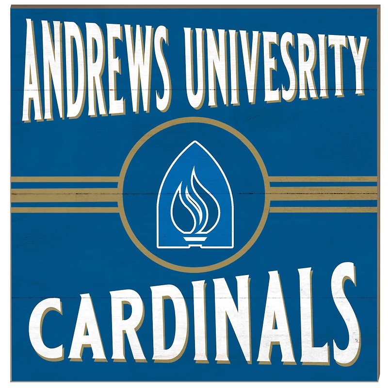 Andrews University Cardinals 10'' x 10'' Retro Team Sign