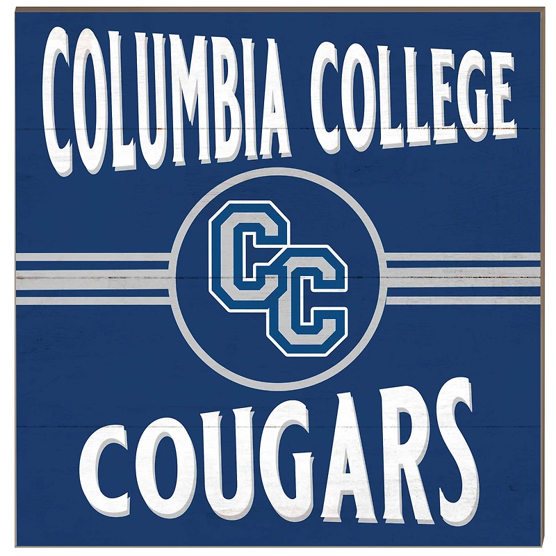 Columbia College of Missouri Cougars 10'' x 10'' Retro Team Sign