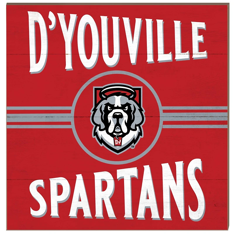 D'youville Saints 10'' x 10'' Retro Team Sign