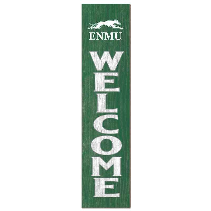 Eastern New Mexico Greyhounds 12'' x 48'' Welcome Outdoor Leaner