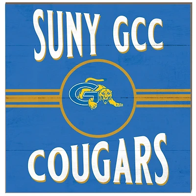 SUNY Genesee Community College 10'' x 10'' Retro Team Sign