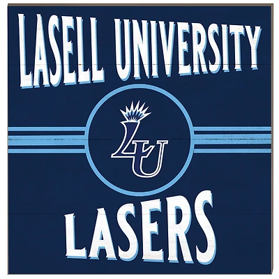 Lasell Lasers 10'' x 10'' Retro Team Sign