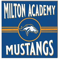 Milton Academy Mustangs 10'' x 10'' Retro Team Sign