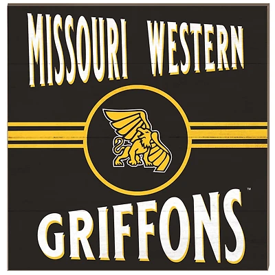 Missouri Western State Griffons 10'' x 10'' Retro Team Sign