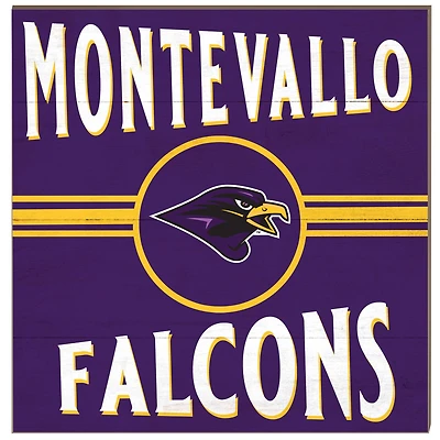 Montevallo Falcons 10'' x 10'' Retro Team Sign