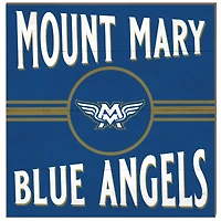 Mount Mary Blue Angels 10'' x 10'' Retro Team Sign