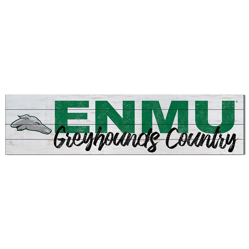Eastern New Mexico Greyhounds 10'' x 40'' Logo Sign