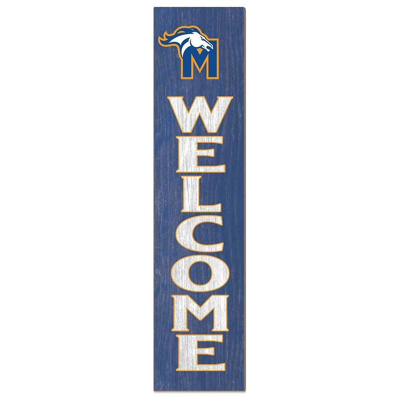 Milton Academy Mustangs 12'' x 48'' Welcome Outdoor Leaner