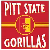 Pittsburg State Gorillas 10'' x 10'' Retro Team Sign