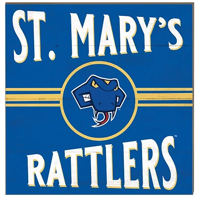 St. Mary's University Rattlers 10'' x 10'' Retro Team Sign