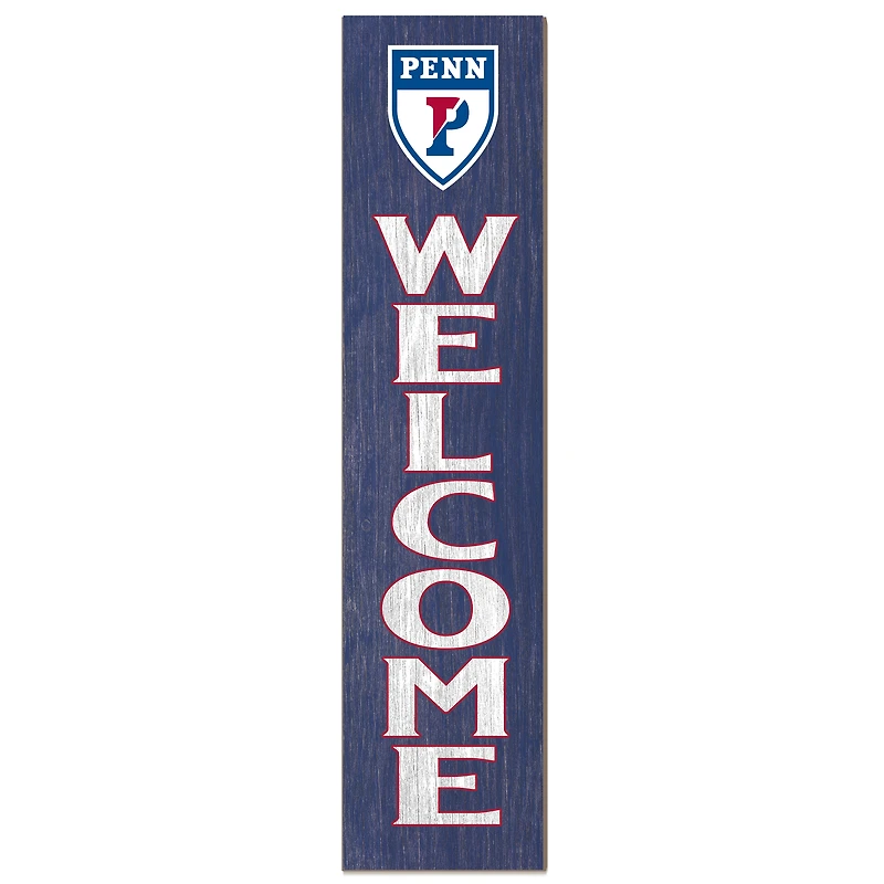 Pennsylvania Quakers 12'' x 48'' Welcome Outdoor Leaner