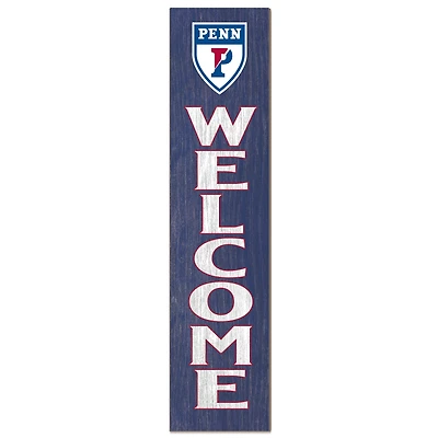 Pennsylvania Quakers 12'' x 48'' Welcome Outdoor Leaner