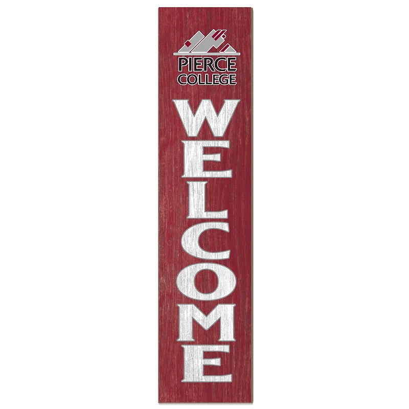 Pierce College Raiders 12'' x 48'' Welcome Outdoor Leaner