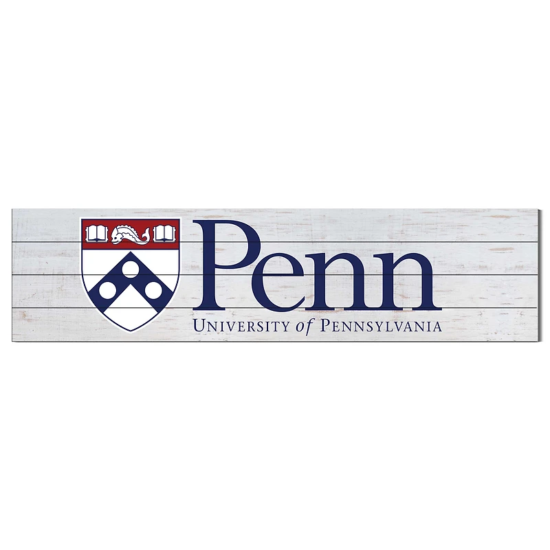 Pennsylvania Quakers 10'' x 40'' Logo Sign