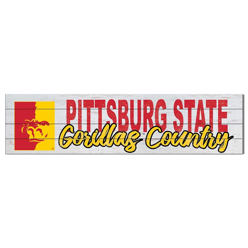 Pittsburg State Gorillas 10'' x 40'' Logo Sign