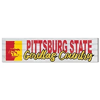 Pittsburg State Gorillas 10'' x 40'' Logo Sign