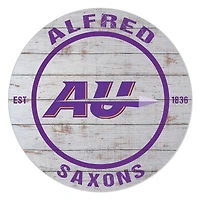 Alfred University Saxons 20'' x 20'' Indoor/Outdoor Weathered Circle Sign